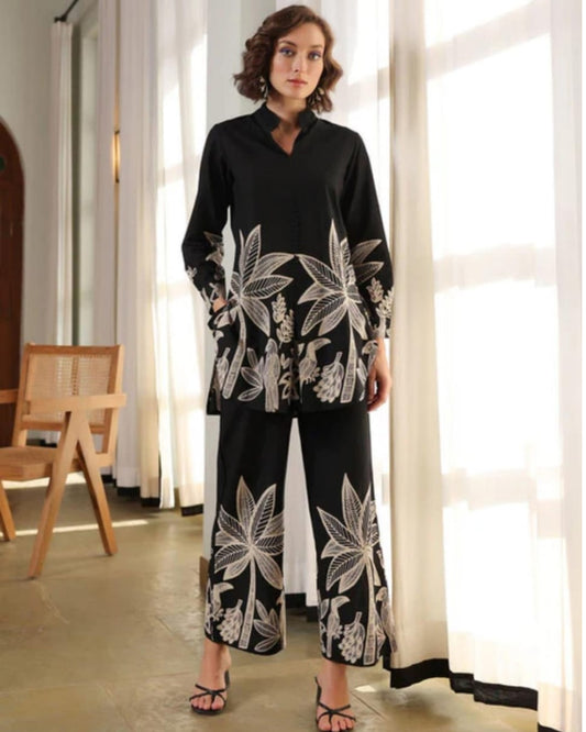 Bold Grace Black Multi Floral Print Co-Ord Set
