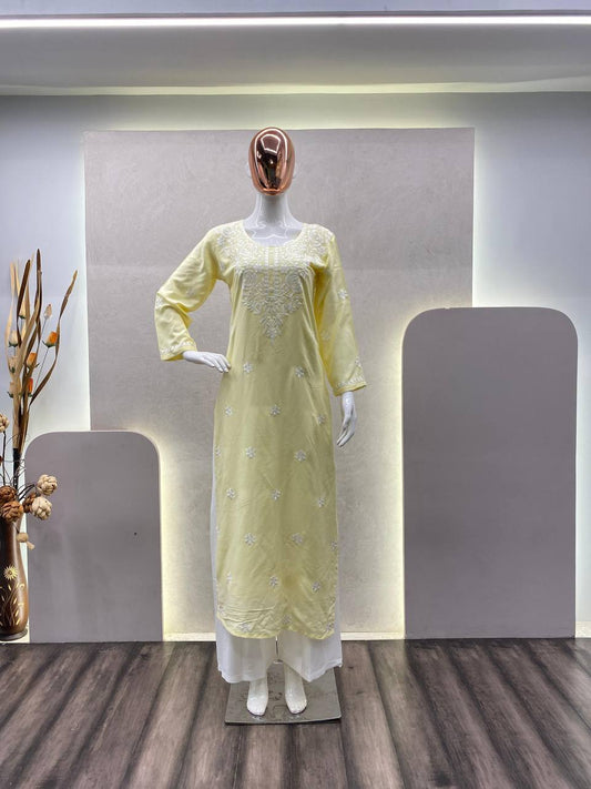Lemon Mist Kurta Palazzo Set