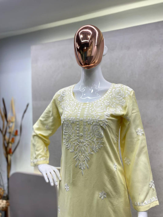 Lemon Mist Kurta Palazzo Set