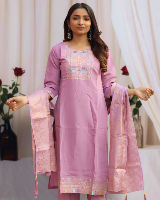 Soft Lilac Serenity Kurta Set