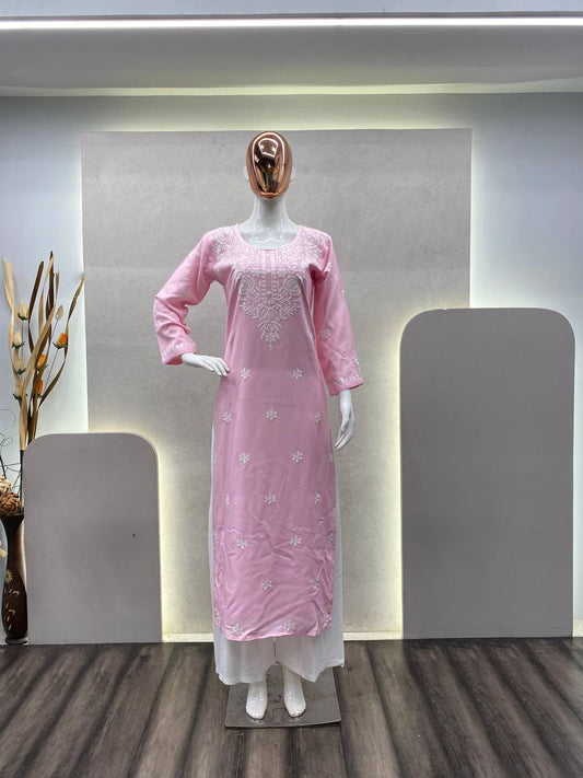 Rosy Haze Kurta Palazzo Set