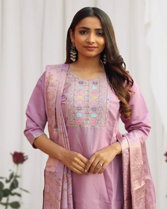 Soft Lilac Serenity Kurta Set