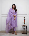 Royal Bloom Rich Purple Embroidered Kurta Set