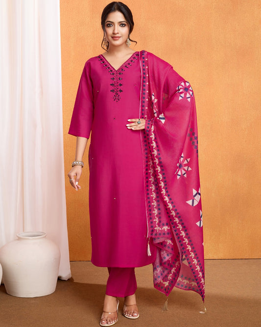 Heritage Hue Rani Pink Suit Set