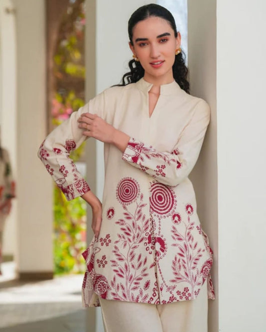Ethereal White Multi Floral Printed Co-Ord Set