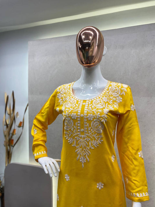 Sunny Glow Kurta Palazzo Set